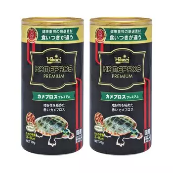 Kyorin Kamepros Premium 70 г корм для черепах и рептилий, набор из 2 шт. и ложка для кормления Набор
