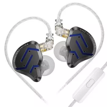 KZ ZSN PRO 2-дюймовые наушники HiFi с двумя драйверами, гибридный драйвер IEM, бас, стереозвук, удобная шумоизоляция, съемные наушники с 2-контактным кабелем,