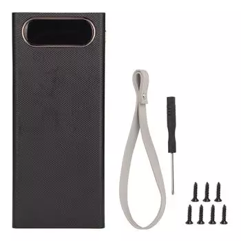 L16 16x18650 DIY Power Bank 2 USB выход чехол для батареи с ЖК-дисплеем и входом Micro Type C чёрный