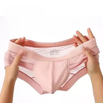 L-3XL Мужское легкое и дышащее нижнее белье, бесшовные сексуальные трусы, сетчатое быстросохнущее мужское нижнее белье