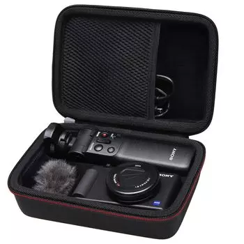 L LTGEM Жесткий дорожный чехол для цифровой камеры Sony II, совместимый с комплектом аксессуаров для видеоблогеров, штативом и микрофоном, черный ZV-1F / ZV-1 / ZV-1