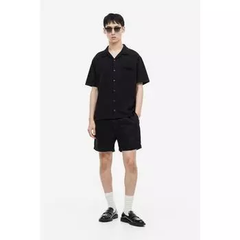 Льняные шорты HM Regular Fit, черные 1137721002 XSEUR XSS