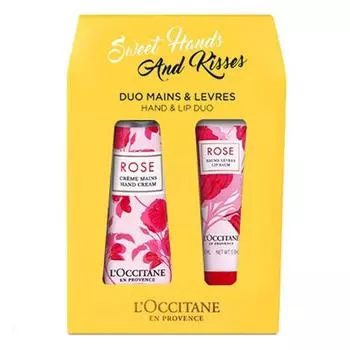 L Occitane Rose Набор для рук и губ, 1 комплект