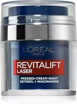 L Oral Paris Revitalift Laser Pressed Cream Антивозрастной ночной крем TU прозрачный