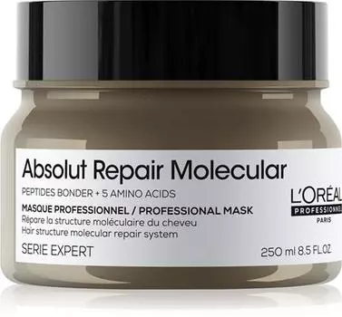 L Oral Professionnel Serie Expert Absolut Repair Молекулярная маска для волос, глубоко укрепляющая волосы. TU прозрачный