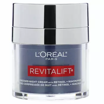 L Oral, Revitalift, прессованный ночной крем с ретинолом и ниацинамидом, без отдушек, 1,7 унции (48 г)