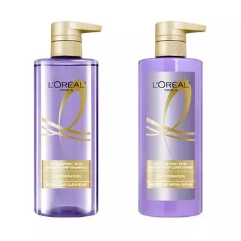L Oreal Paris Шампунь для кожи головы с гиалуроновой кислотой большой емкости 660 мл + Кондиционер для волос 660 мл, набор из 2 предметов, 1 набор
