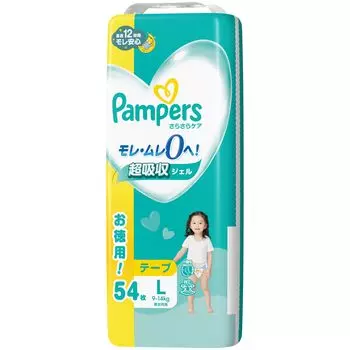 L Подгузники Pampers Smooth Care 54 шт [размер ленты] (9~14 кг)