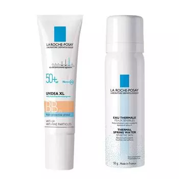La BB Cream for Sensitive UV Idea XL Protection BB Kit Natural Lotion Roche-Posay [Солнцезащитный крем для кожи] 02 SPF50+/PA++++ +Спрей