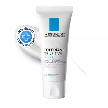 La La Moisturizing Tolerian Sensitive Rich 40ml Dense Moisturizing Cream for Dry Skin White Single Item 38g Roche-Posay Roche-Posay [Dense Cream] 1.