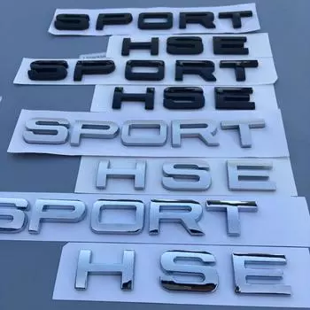 La+nd Ro+ver Range Rover SPORT V8 HSE буква логотип значок форма автомобиля багажник овальный логотип наклейка SPORT HSE чёрный