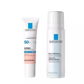 La Roche Posay Tone Up Kit Rose UV Base Moisturizing Sensitive Skin Ruddy Transparency 30 мл SPF50+ PA++++