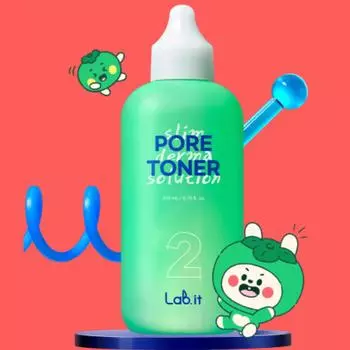 LAB it Pore Toner 200 мл / Корейское решение для тонкой дермы 200ml