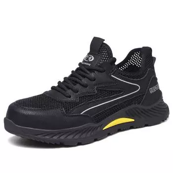 Labor Insurance Shoes Anti-smashing and Anti-piercing Safety Shoes Comfortable Air Cushion Shock Absorption Protective Work Shoes 36
