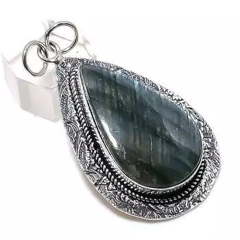 Labradorite Gemstone 925 Sterling Silver Jewelry Gift Pendant 2.36 O1z73
