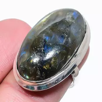 Labradorite Gemstone Handmade 925 Sterling Silver Jewelry Ring Size 6.5 U0l58