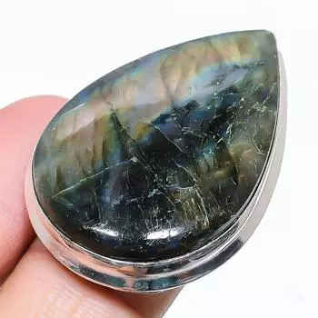 Labradorite Gemstone Handmade 925 Sterling Silver Jewelry Ring Size 6.5 L1v17