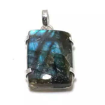 Labradorite Gemstone Handmade 925 Sterling Silver Jewelry Pendant 1.58 c9G41