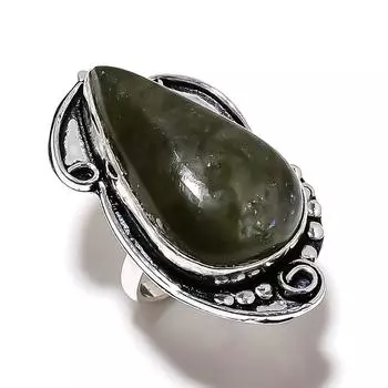 Labradorite Gemstone Handmade 925 Sterling Silver Jewelry Ring Size 6 c5Q25
