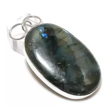Labradorite Gemstone Handmade 925 Sterling Silver Jewelry Pendant 2.48 F1j94