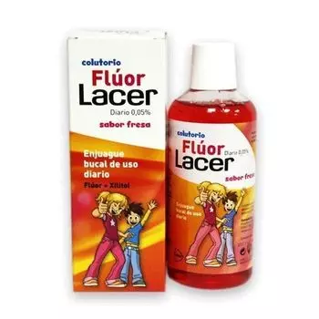 Lacer Fluoride 0,05 Клубничный ополаскиватель для полости рта 500 мл