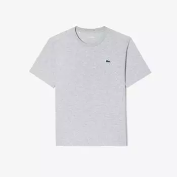 LACOSTE Common Coolmax Текстурированная футболка с короткими рукавами [Серый Меланж]