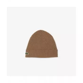 Lacoste Common Wool Tissue Beanie [light Brown] 0TU