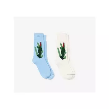Lacoste Мужские носки S, 2 пары, жаккардовые, с большой крокодиловой кожей Ra3148 54n 62e q2nRa3148 54n62e 043