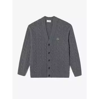 LacoSte Men S Cable V Neck Cardigan Ah290e 54n 050 q2nAh290e 54n050 003
