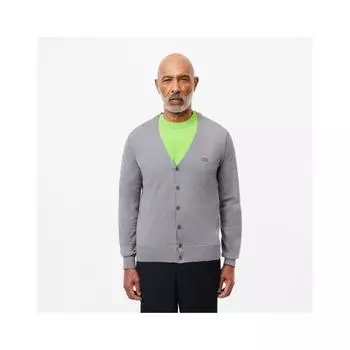 LacoSte Men S Merino Wool V Neck Cardigan Ah5665 54n Yrd 003