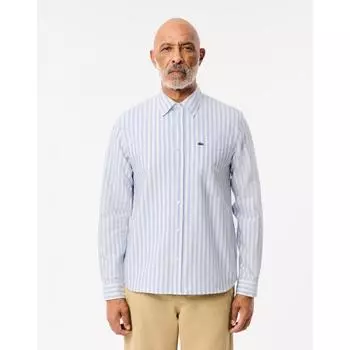 Lacoste Мужская рубашка Oxford Stripe Ch7549 54n E7b