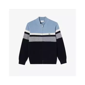 LacoSte Men S Высокий ворот Цвет Блок Кардиган Ah701e 54n 166 005