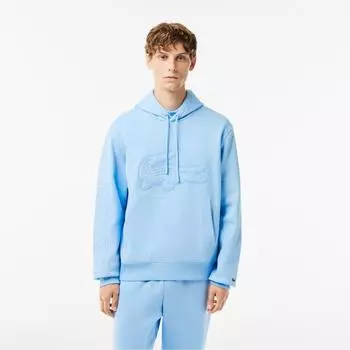 LACOSTE Мужская футболка с капюшоном и вышивкой Puff Croc [голубой] 003