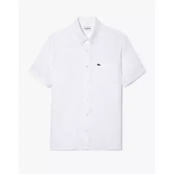 Lacoste Мужская льняная рубашка с коротким рукавом Ch5699 54g 001 040