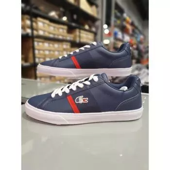Lacoste Мужские кроссовки Le Ronde Pro TRI 123 1 CMA темно-синие белые 745CMA0055 092 LASH34M00478