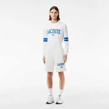 LACOSTE Мужские шорты из френча терри [Off White]