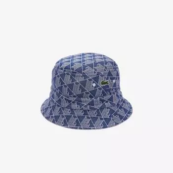 LACOSTE Public Monogram Двусторонняя панама [Темно-синий] 00M