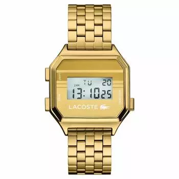 Lacoste Uni Digital Quartz Watch with Stainless Steel Strap 2020138 белый