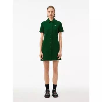 Lacoste Женское платье-поло с застежкой на пуговицы, двухстороннее, пике EF6922 54N 132 Q2NEF6922 54N132 034