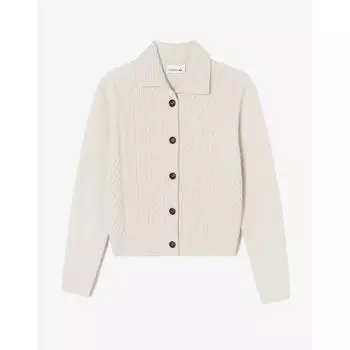 LacoSte Women S Cable Crop Cardigan Af779e 54n Xfj 034