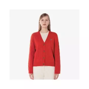 LacoSte Women S Cable V Neck Cardigan Af299e 54n 240 034