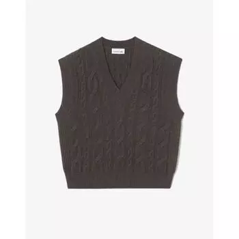 LacoSte Women S Cable V Neck VeSt Af310e 54n Six 034