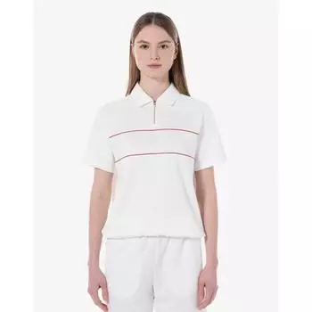 LacoSte Women S Half Zip Up Short Sleeve SweatShirt Sf323e 54g 70v 034