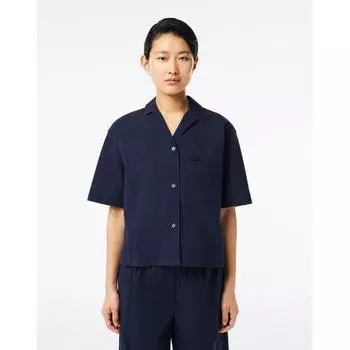 LacoSte Women S Overfit Poke Short Sleeve Shirt Cf6918 54g 166 034