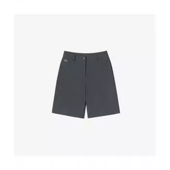 Lacoste Wool Bermuda Pants For Women [charcoal Gray] 034