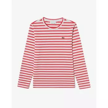 Lacoste Женская футболка в полоску с длинным рукавом Tf821e 54n 240 034