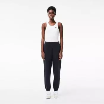 LACOSTE Женские брюки-джоггеры из пике с двойным лицом [Темно-синий]