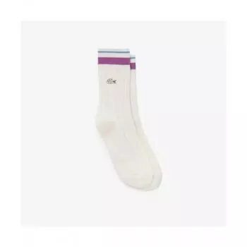 Lacoste Женские носки S Stripe Cable Middle [кремовый] 0TU