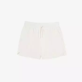 LACOSTE ЖЕНСКИЕ ТКАНЫЕ ШОРТЫ [КРЕМОВЫЕ]