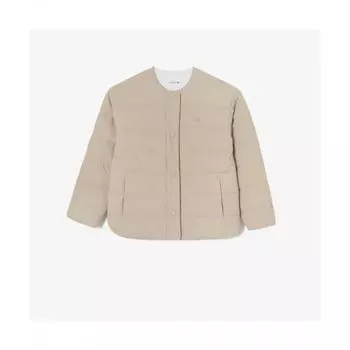 LACOSTE Женский легкий пуховик с круглым вырезом [бежевый]